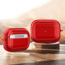 Wireless Earphones Shockproof TPU + PC Protective Case with Carabiner For AirPods Pro(Red)