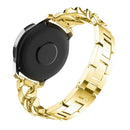 For Garmin Vivoactive 4 / Venu 2 22mm Row Diamonds Denim Chain Watch Band(Gold)