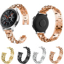 For Garmin Vivoactive 4 / Venu 2 22mm Row Diamonds Denim Chain Watch Band(Gold)