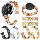 For Garmin Vivoactive 4 / Venu 2 22mm Row Diamonds Denim Chain Watch Band(Gold)