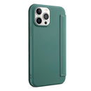Skin Feel Horizontal Flip PU Leather Case with Holder & Card Slot For iPhone 13 Pro(Deep Green)