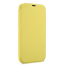 Skin Feel Horizontal Flip PU Leather Case with Holder & Card Slot For iPhone 13 Pro(Yellow)