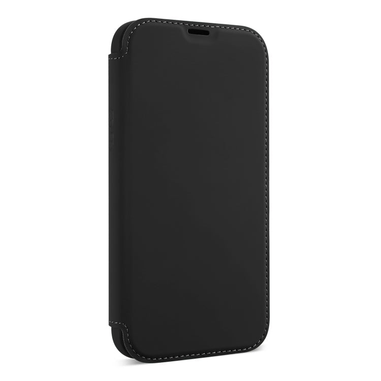 Skin Feel Horizontal Flip PU Leather Case with Holder & Card Slot For iPhone 13 Pro(Black)