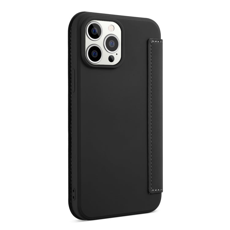 Skin Feel Horizontal Flip PU Leather Case with Holder & Card Slot For iPhone 13 Pro(Black)