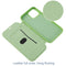 Skin Feel Horizontal Flip PU Leather Case with Holder & Card Slot For iPhone 13 Pro(Tea Green)