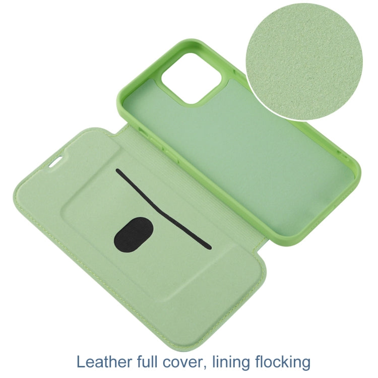 Skin Feel Horizontal Flip PU Leather Case with Holder & Card Slot For iPhone 13 Pro(Yellow)
