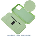 Skin Feel Horizontal Flip PU Leather Case with Holder & Card Slot For iPhone 13 Pro(Smoky Blue)