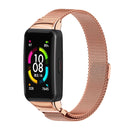 For Huawei Band 6 / Honor Band 6 MIJOBS Milan Stainless Steel Magnetic Watch Band(Rose Gold)