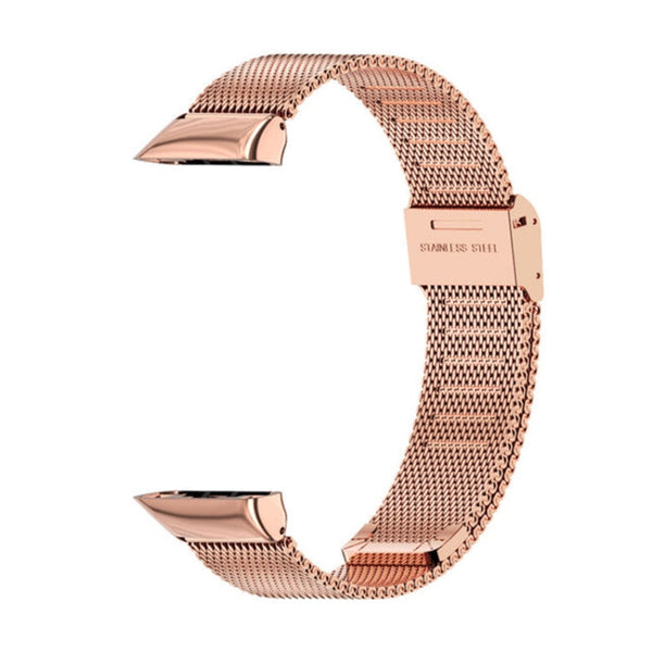 For Huawei Band 6 / Honor Band 6 MIJOBS Milan Stainless Steel Watch Band(Rose Gold)