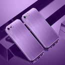 Cool Sharp Series Aluminum Plate Brushed Lens All-inclusive Protective Case For iPhone SE 2022 / SE 2020 / 8 / 7(Roland Purple)