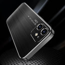 Cool Sharp Series Aluminum Plate Brushed Lens All-inclusive Protective Case For iPhone SE 2022 / SE 2020 / 8 / 7(Space Gray)