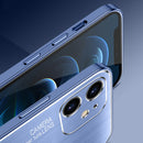 Cool Sharp Series Aluminum Plate Brushed Lens All-inclusive Protective Case For iPhone XS / X(Space Gray)