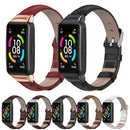 For Huawei Band 6 / Honor Band 6 MIJOBS Cowhide Leather Watch Band(Bamboo Joint Coffee Black)