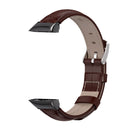 For Huawei Band 6 / Honor Band 6 MIJOBS Cowhide Leather Watch Band(Bamboo Joint Coffee Black)
