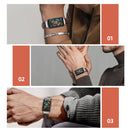 For Huawei Band 6 / Honor Band 6 MIJOBS Cowhide Leather Watch Band(Bamboo Joint Coffee Black)