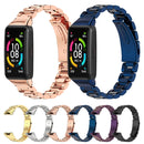 For Huawei Band 6 / Honor Band 6 MIJOBS Three Strains Stainless Steel Metal Buckle Watch Band(Black)
