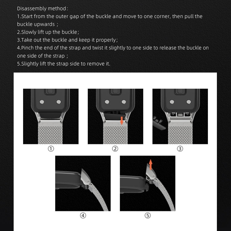 For Huawei Band 6 / Honor Band 6 MIJOBS Bamboo Joint Stainless Steel Metal Buckle Watch Band(Silver)