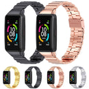 For Huawei Band 6 / Honor Band 6 MIJOBS Bamboo Joint Stainless Steel Metal Buckle Watch Band(Silver)