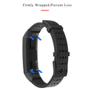 For Honor Band 4 / 5 MIJOBS Breathable Silicone Watch Band with Hole(Blue Grey)