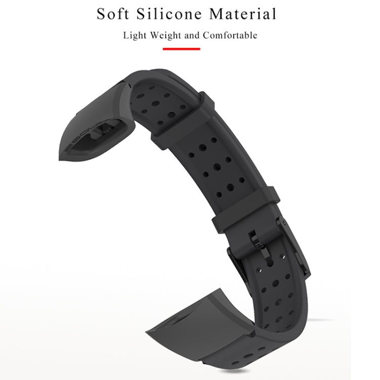 For Honor Band 4 / 5 MIJOBS Breathable Silicone Watch Band with Hole(Army Green)