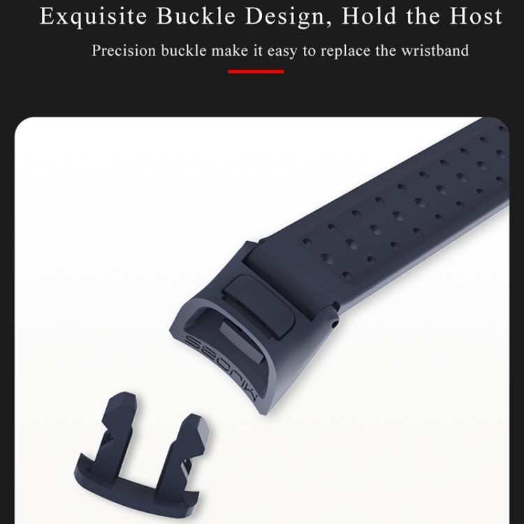 For Honor Band 4 / 5 MIJOBS Breathable Silicone Watch Band with Hole(Grey)