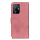 For Xiaomi Mi 11T / 11T Pro KHAZNEH Cowhide Texture Horizontal Flip Leather Case with Holder & Card Slots & Wallet(Pink)