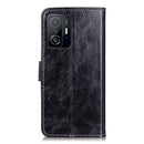 For Xiaomi Mi 11T / 11T Pro Retro Crazy Horse Texture Horizontal Flip Leather Case with Holder & Card Slots & Photo Frame & Wallet(Black)