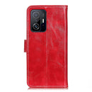 For Xiaomi Mi 11T / 11T Pro Retro Crazy Horse Texture Horizontal Flip Leather Case with Holder & Card Slots & Photo Frame & Wallet(Red)