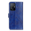 For Xiaomi Mi 11T / 11T Pro Retro Crazy Horse Texture Horizontal Flip Leather Case with Holder & Card Slots & Photo Frame & Wallet(Blue)
