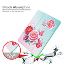 For iPad 10.2 2021 / 2020 / 2019 Painted Pattern Shockproof Horizontal Flip TPU + PU Leather Case with 3-folding Holder & Pen Slot(GWL10045 Flower)