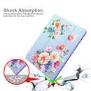 For iPad 10.2 2021 / 2020 / 2019 Painted Pattern Shockproof Horizontal Flip TPU + PU Leather Case with 3-folding Holder & Pen Slot(GWL10046 Flower)