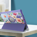 For iPad 10.2 2021 / 2020 / 2019 Painted Pattern Shockproof Horizontal Flip TPU + PU Leather Case with 3-folding Holder & Pen Slot(GWL10046 Flower)