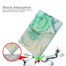 For iPad 10.2 2021 / 2020 / 2019 Painted Pattern Shockproof Horizontal Flip TPU + PU Leather Case with 3-folding Holder & Pen Slot(GWL10048 Marble)