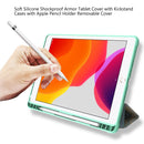 For iPad 10.2 2021 / 2020 / 2019 Painted Pattern Shockproof Horizontal Flip TPU + PU Leather Case with 3-folding Holder & Pen Slot(GWL10048 Marble)