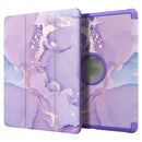 For iPad 10.2 2021 / 2020 / 2019 Painted Pattern Shockproof Horizontal Flip TPU + PU Leather Case with 3-folding Holder & Pen Slot(GWL10055 Marble)