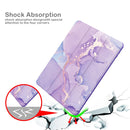 For iPad 10.2 2021 / 2020 / 2019 Painted Pattern Shockproof Horizontal Flip TPU + PU Leather Case with 3-folding Holder & Pen Slot(GWL10055 Marble)