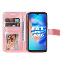 For Tecno Spark 6 Go 7-petal Flowers Embossing Pattern Horizontal Flip PU Leather Case with Holder & Card Slots & Wallet & Photo Frame(Rose Gold)