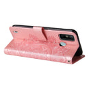 For Tecno Spark 6 Go 7-petal Flowers Embossing Pattern Horizontal Flip PU Leather Case with Holder & Card Slots & Wallet & Photo Frame(Rose Gold)