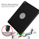 For iPad 10.2 2021 / 2020 / 2019 Shockproof Horizontal Flip TPU + PU Leather Case with 3-folding Holder & Pen Slot(Black)