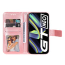 For OPPO Realme GT Master / Realme Q3 Pro 7-petal Flowers Embossing Pattern Horizontal Flip PU Leather Case with Holder & Card Slots & Wallet & Photo Frame(Rose Gold)
