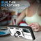 For Samsung Galaxy S20 FE Sliding Camera Cover Design TPU + PC Protective Case with 360 Degree Rotating Holder & Card Slot(White+Black)