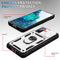 For Samsung Galaxy S20 FE Sliding Camera Cover Design TPU + PC Protective Case with 360 Degree Rotating Holder & Card Slot(White+Black)
