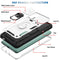 For Samsung Galaxy S20 FE Sliding Camera Cover Design TPU + PC Protective Case with 360 Degree Rotating Holder & Card Slot(White+Black)