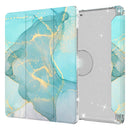 For iPad 10.2 2021 / 2020 / 2019 Painted Pattern Glitter Shockproof Horizontal Flip TPU + PU Leather Case with 3-folding Holder & Pen Slot(GWL015 Marble)