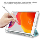 For iPad 10.2 2021 / 2020 / 2019 Painted Pattern Glitter Shockproof Horizontal Flip TPU + PU Leather Case with 3-folding Holder & Pen Slot(GWL015 Marble)