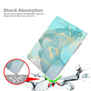 For iPad 10.2 2021 / 2020 / 2019 Painted Pattern Glitter Shockproof Horizontal Flip TPU + PU Leather Case with 3-folding Holder & Pen Slot(GWL015 Marble)