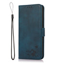 For Xiaomi Redmi Note 9 Embossed Cat Butterflies Pattern Horizontal Flip Leather Case with Card Slot & Holder & Wallet(Blue)