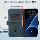 For Xiaomi Redmi Note 9 Embossed Cat Butterflies Pattern Horizontal Flip Leather Case with Card Slot & Holder & Wallet(Blue)