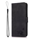 For Samsung Galaxy S7 Embossed Cat Butterflies Pattern Horizontal Flip Leather Case with Card Slot & Holder & Wallet(Black)
