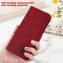 For Samsung Galaxy S7 edge Embossed Cat Butterflies Pattern Horizontal Flip Leather Case with Card Slot & Holder & Wallet(Red)